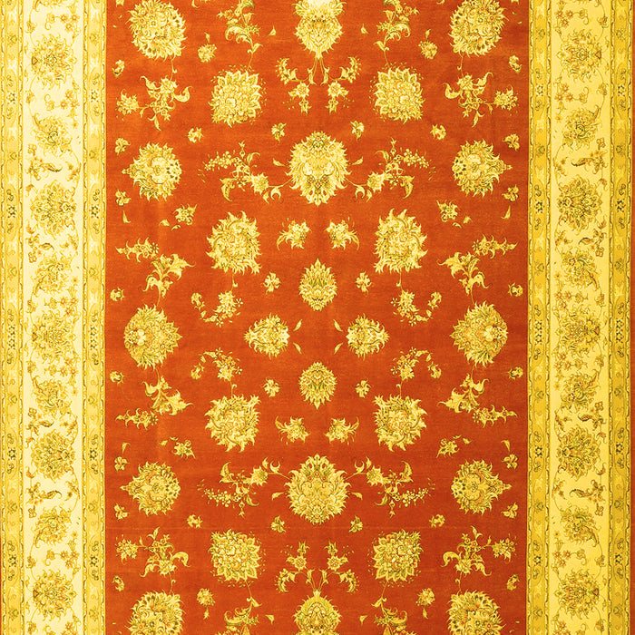 Oriental Yellow Traditional Rug, tr3465yw