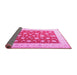 Sideview of Oriental Pink Traditional Rug, tr3465pnk
