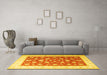 Machine Washable Oriental Yellow Traditional Rug in a Living Room, wshtr3465yw