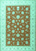 Machine Washable Oriental Turquoise Traditional Area Rugs, wshtr3465turq