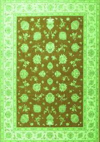 Oriental Green Traditional Rug, tr3465grn