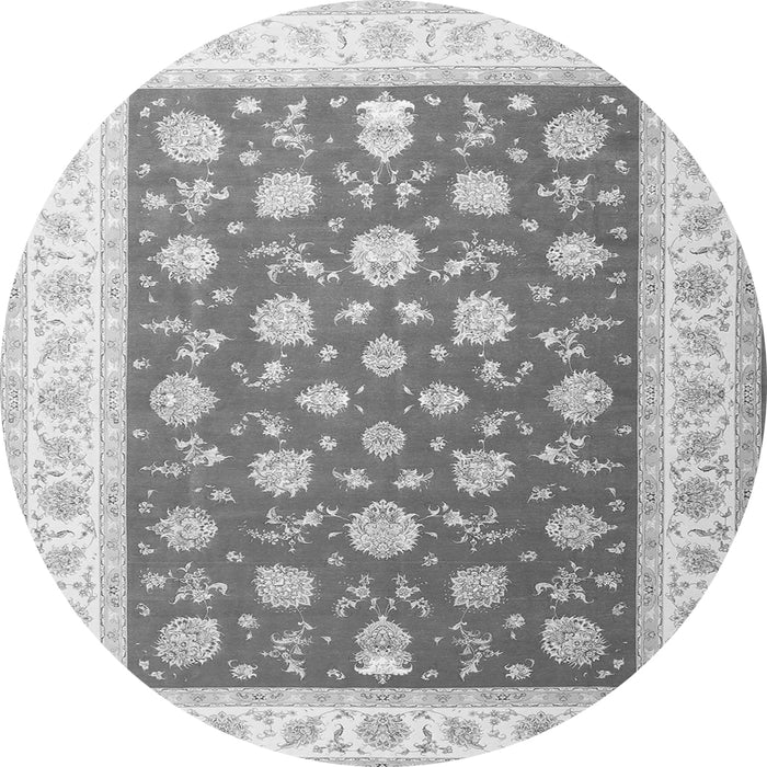 Machine Washable Oriental Gray Traditional Rug, wshtr3465gry