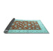 Sideview of Oriental Light Blue Traditional Rug, tr3465lblu