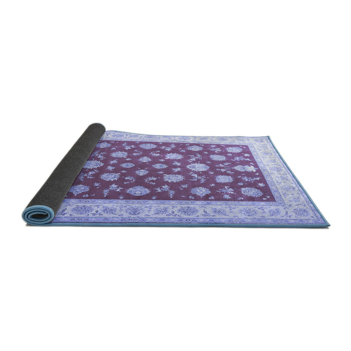 Sideview of Oriental Blue Traditional Rug, tr3465blu