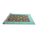 Sideview of Machine Washable Oriental Light Blue Traditional Rug, wshtr3465lblu