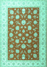 Oriental Turquoise Traditional Rug, tr3465turq