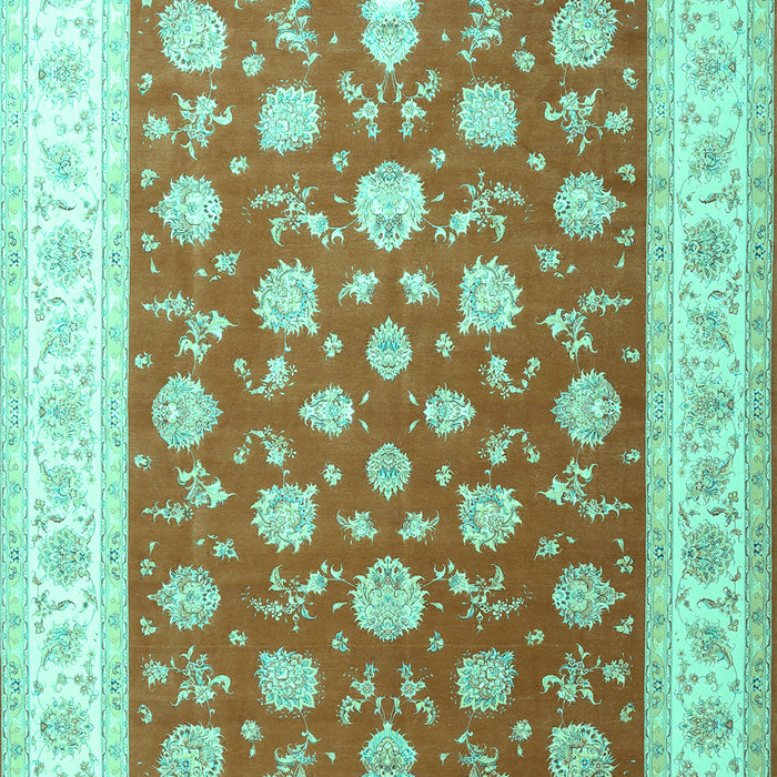 Oriental Turquoise Traditional Rug, tr3465turq