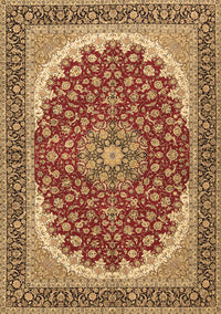 Medallion Brown Traditional Rug, tr3466brn