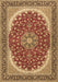 Medallion Brown Traditional Rug, tr3466brn