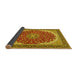 Sideview of Medallion Yellow Traditional Rug, tr3466yw