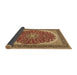 Sideview of Medallion Brown Traditional Rug, tr3466brn