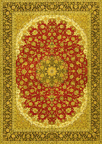 Medallion Yellow Traditional Rug, tr3466yw