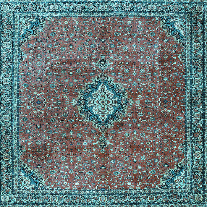 Square Persian Light Blue Traditional Rug, tr3467lblu
