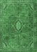 Machine Washable Persian Emerald Green Traditional Area Rugs, wshtr3467emgrn