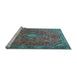 Sideview of Machine Washable Persian Light Blue Traditional Rug, wshtr3467lblu