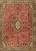 Machine Washable Persian Brown Traditional Rug, wshtr3467brn