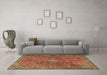 Machine Washable Persian Brown Traditional Rug in a Living Room,, wshtr3467brn