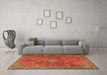 Machine Washable Persian Orange Traditional Area Rugs in a Living Room, wshtr3467org