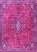 Machine Washable Persian Pink Traditional Rug, wshtr3467pnk