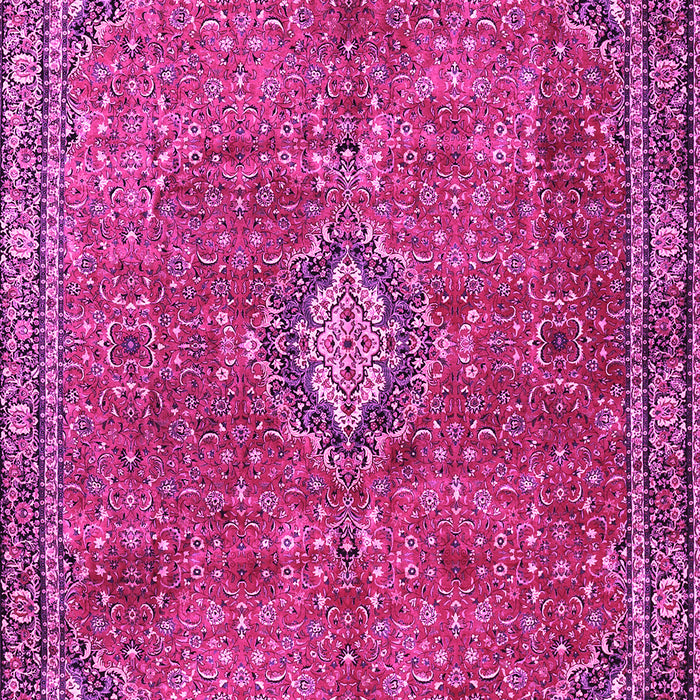 Machine Washable Persian Pink Traditional Rug, wshtr3467pnk