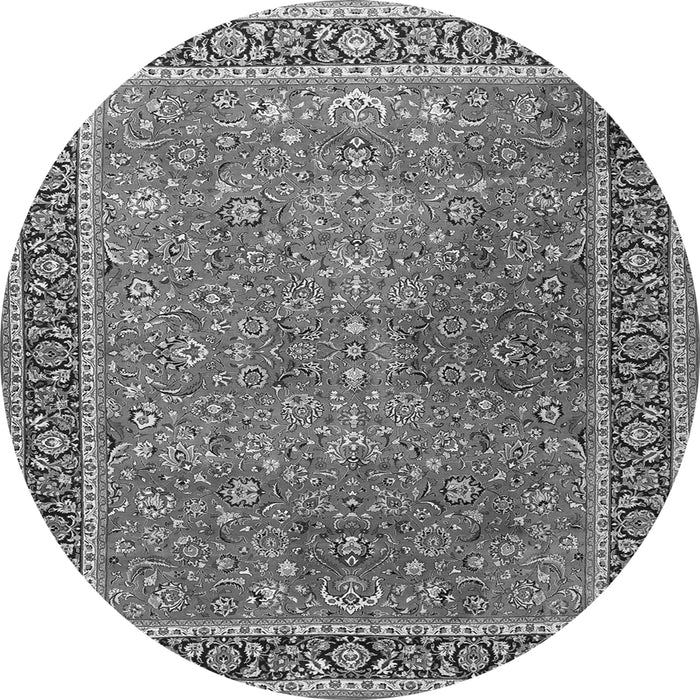 Machine Washable Persian Gray Traditional Rug, wshtr3468gry