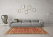 Machine Washable Persian Brown Traditional Rug in a Living Room,, wshtr3468brn