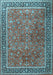 Machine Washable Persian Light Blue Traditional Rug, wshtr3468lblu