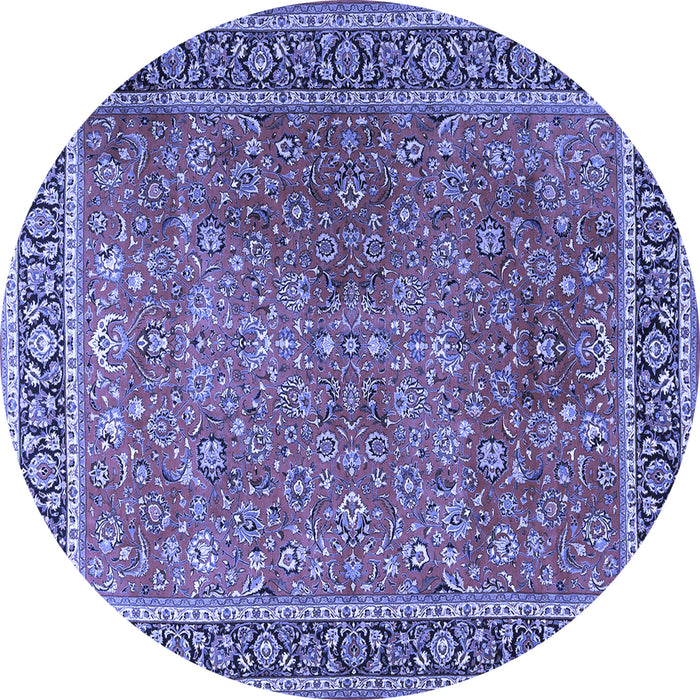 Round Persian Blue Traditional Rug, tr3468blu