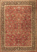 Machine Washable Persian Brown Traditional Rug, wshtr3468brn