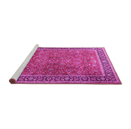 Sideview of Machine Washable Persian Pink Traditional Rug, wshtr3468pnk
