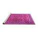 Sideview of Machine Washable Persian Pink Traditional Rug, wshtr3468pnk