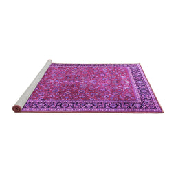 Sideview of Machine Washable Persian Purple Traditional Area Rugs, wshtr3468pur