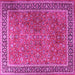 Square Persian Pink Traditional Rug, tr3468pnk