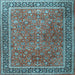 Square Persian Light Blue Traditional Rug, tr3468lblu