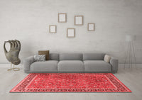 Machine Washable Persian Red Traditional Rug, wshtr3468red