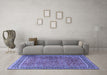 Machine Washable Persian Blue Traditional Rug in a Living Room, wshtr3468blu