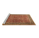 Sideview of Machine Washable Persian Brown Traditional Rug, wshtr3468brn