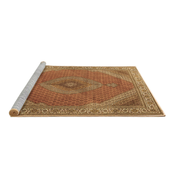 Sideview of Machine Washable Persian Brown Traditional Rug, wshtr3469brn