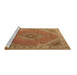 Sideview of Machine Washable Persian Brown Traditional Rug, wshtr3469brn