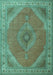 Machine Washable Persian Turquoise Traditional Area Rugs, wshtr3469turq