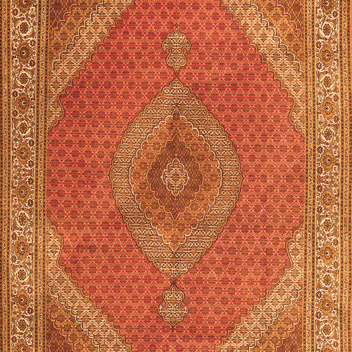 Serging Thickness of Machine Washable Persian Orange Traditional Area Rugs, wshtr3469org