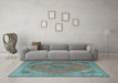 Machine Washable Persian Light Blue Traditional Rug in a Living Room, wshtr3469lblu