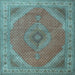 Square Persian Light Blue Traditional Rug, tr3469lblu