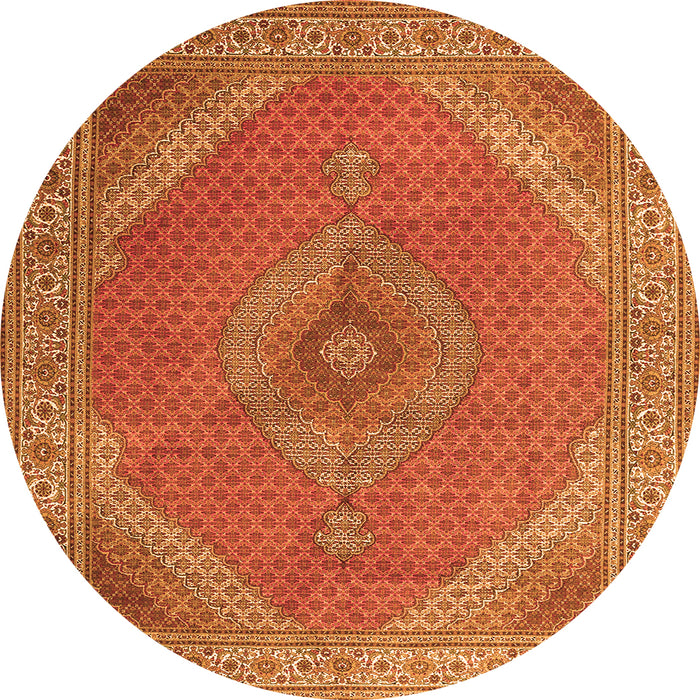 Square Persian Orange Traditional Rug, tr3469org