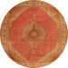 Square Persian Orange Traditional Rug, tr3469org