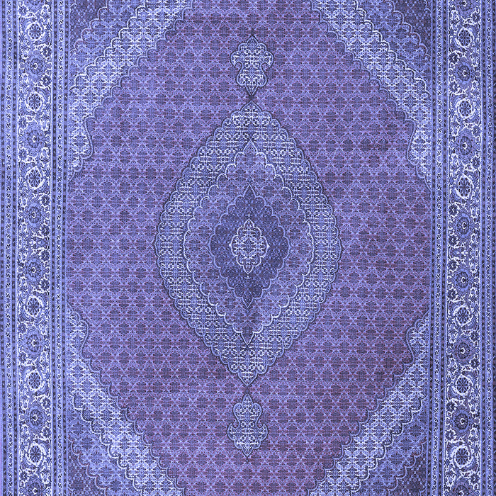 Machine Washable Persian Blue Traditional Rug, wshtr3469blu