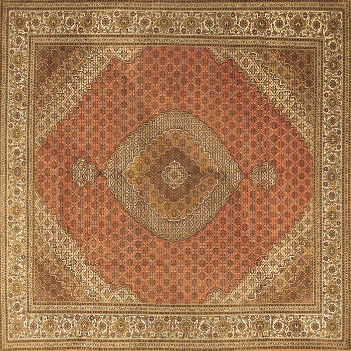 Square Machine Washable Persian Brown Traditional Rug, wshtr3469brn