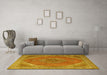 Machine Washable Persian Yellow Traditional Rug in a Living Room, wshtr3469yw