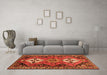 Machine Washable Persian Orange Traditional Area Rugs in a Living Room, wshtr346org