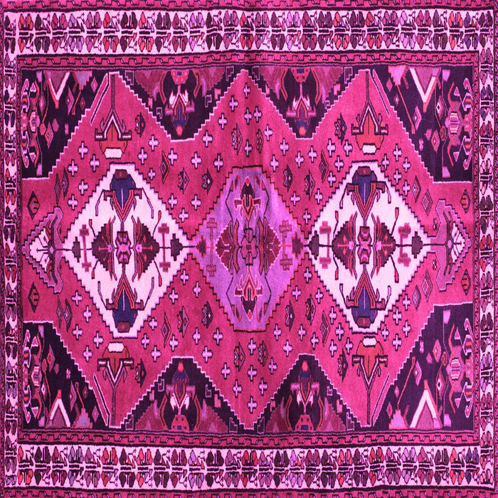 Square Persian Pink Traditional Rug, tr346pnk